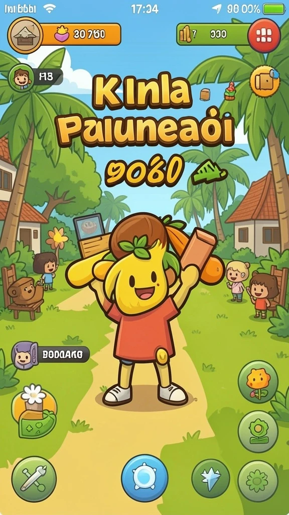 Tampilan awal game yang menarik dan penuh warna.