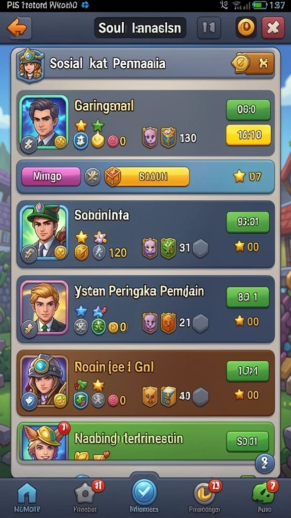 Berbagai karakter unik yang bisa dipilih.