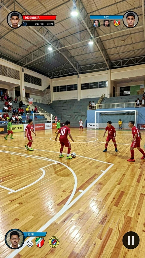 Moment seru saat berjuang melawan musuh di arena.
