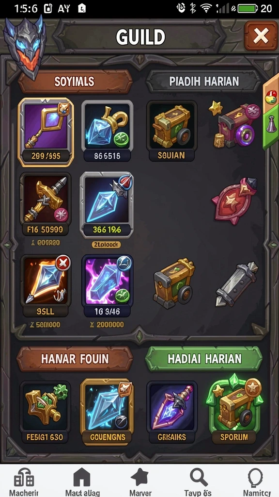 Tampilan awal BARA22 yang menarik dengan karakter pilihan.