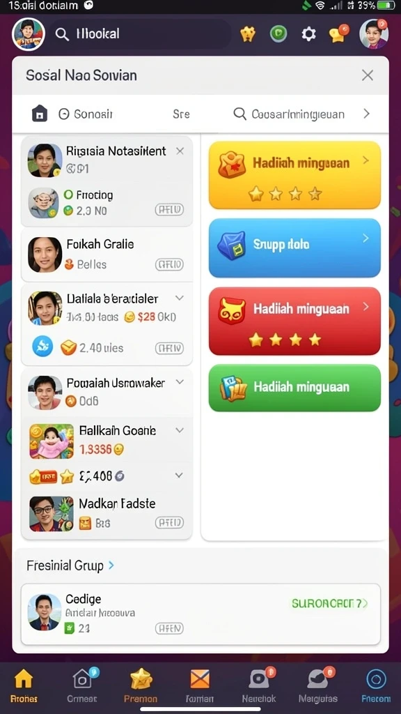 Antarmuka pengguna yang intuitif dan menarik.