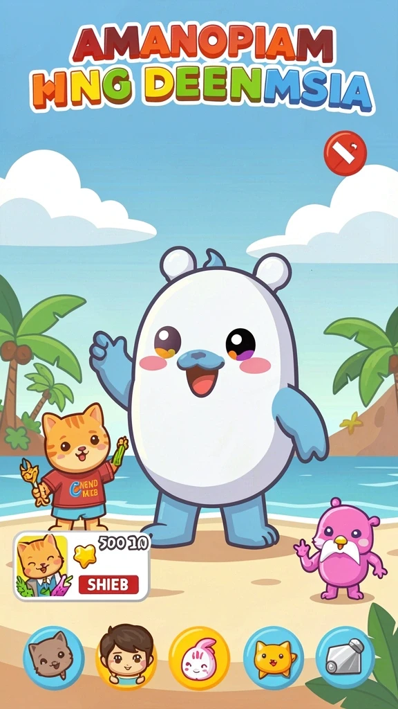 Tampilan awal game yang menarik dengan antarmuka intuitif.