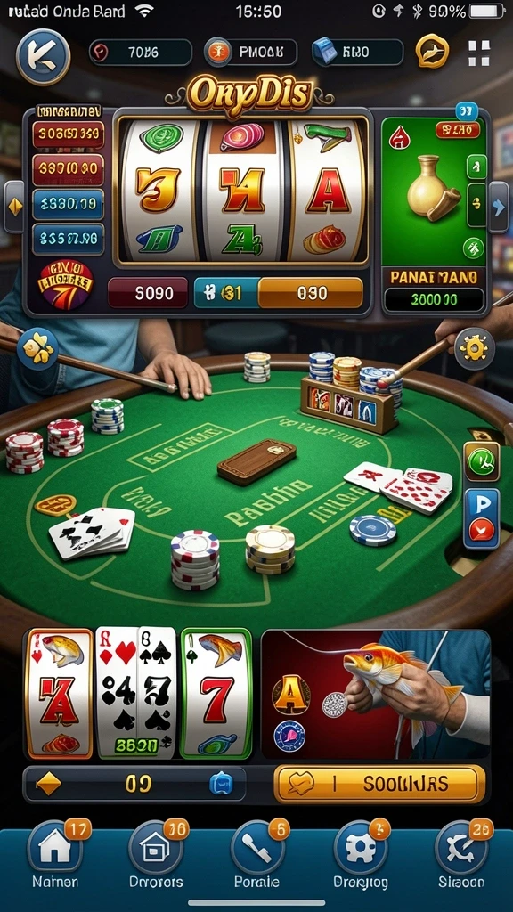 Screenshot menampilkan beragam pilihan permainan slot yang tersedia.