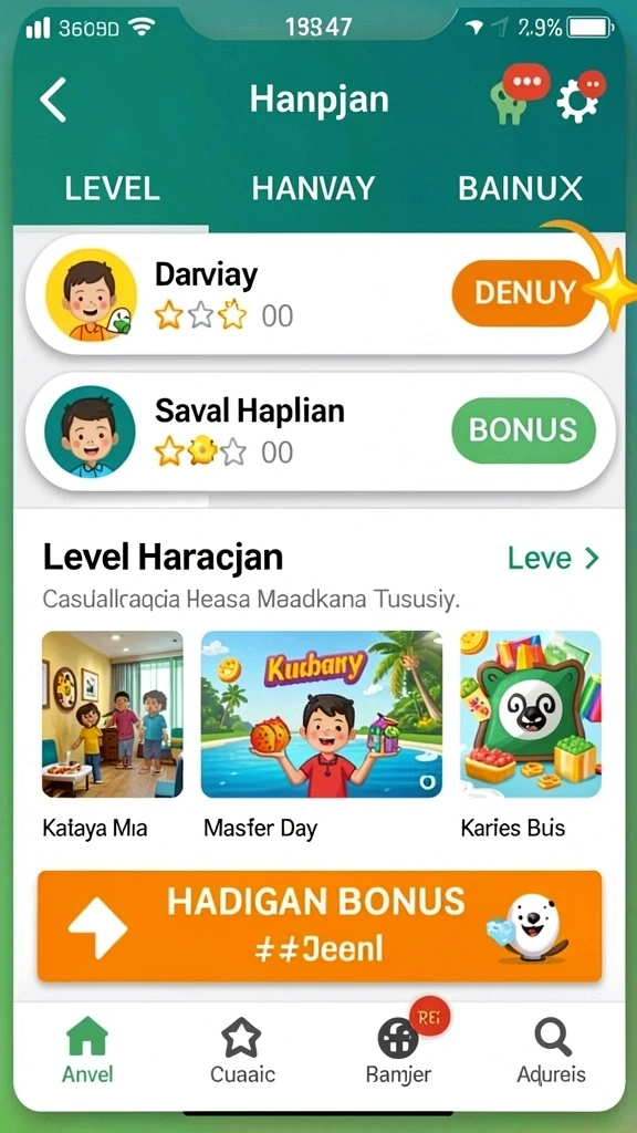 Pengaturan level yang menarik dan menantang.