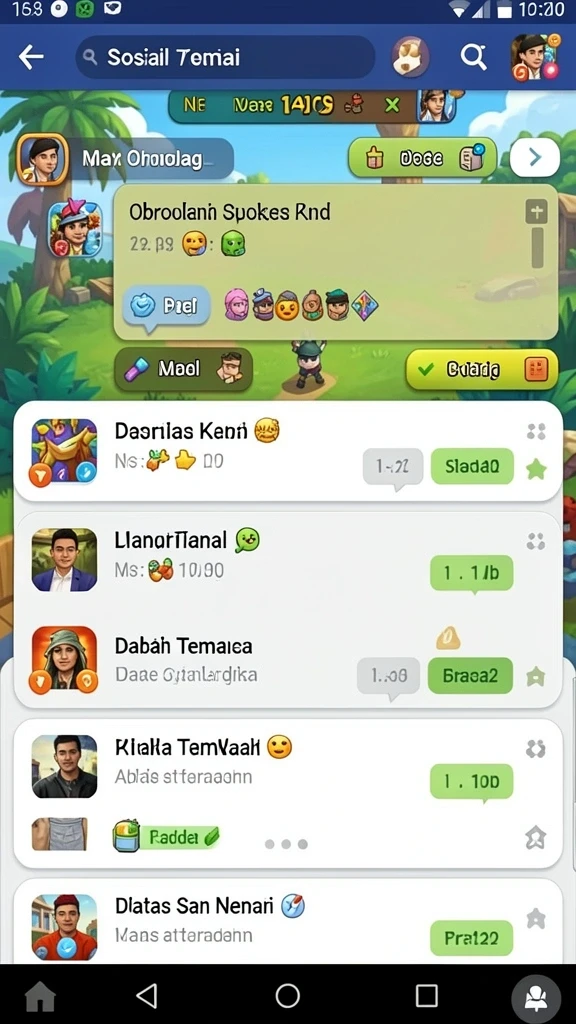Fitur grafik statistik permainan yang interaktif.