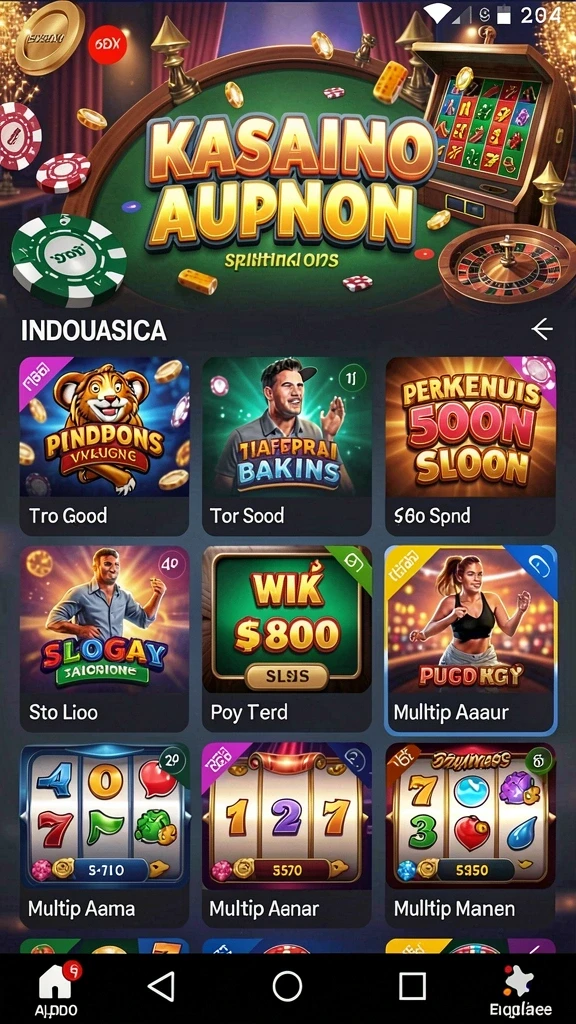 Menunjukkan level yang penuh warna dan rintangan.