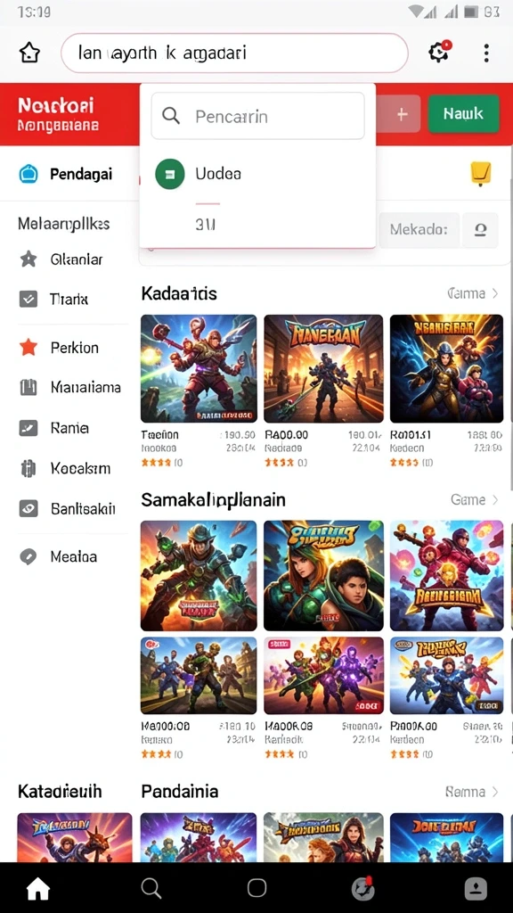 Tangkapan layar menunjukkan tantangan level yang menegangkan.